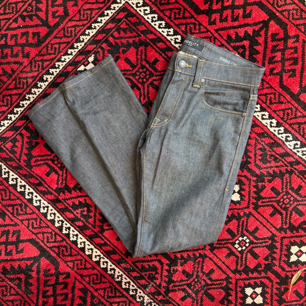 designer Japanese gray denim fidelity jeans slim 29 euc